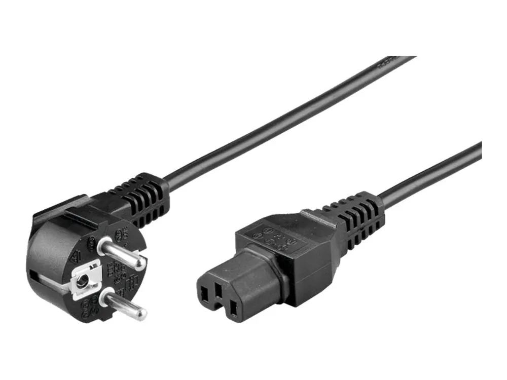 Goobay Stromkabel - IEC 60320 C15 zu CEE 7/7 (M)