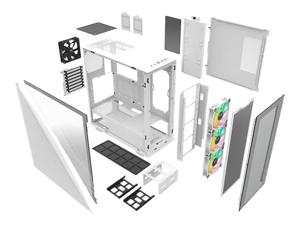 Thermaltake Divider 300 TG Snow - Mid tower - ATX - keine Spannungsversorgung (PS/2)