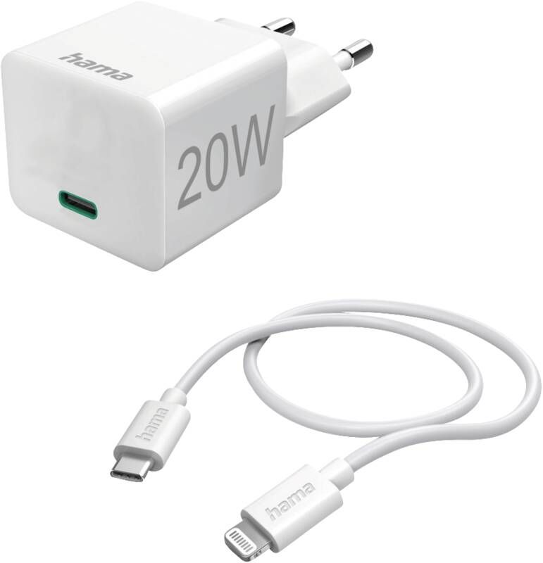 Hama 201620 Mini-Ladeset, Lightning, 20W
