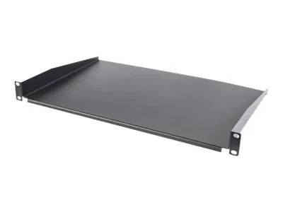IC Intracom Intellinet 19" Cantilever Shelf, 1U, Shelf Depth 300mm, Non-Vented, Max 25kg, Black, Three Year Warranty - Rack - Regal - Schwarz, RAL 9005 - 1U - 48.3 cm (19")