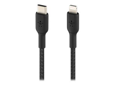 Belkin BoostCharge - Lightning-Kabel - 24 pin USB-C männlich zu Lightning männlich - 2 m - Schwarz - USB-Stromversorgung (18 W)