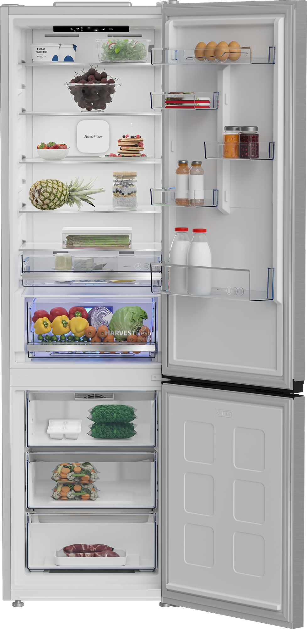 Beko B7RCNA417HXP Kühl-/Gefrierkombination, Nutzinhalt:415 L, - Edelstahllook
