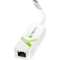 Techly USB 3.1 Typ C RJ45 10/100/1000 Adapter, weiß