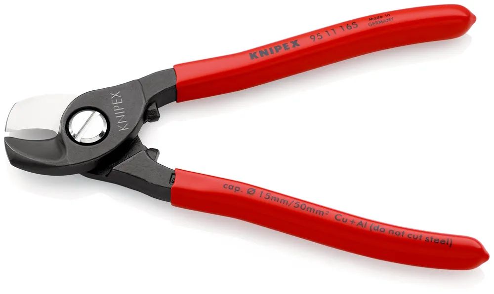 KNIPEX Kabelschere mit Kunststoff überzogen brüniert 165 mm