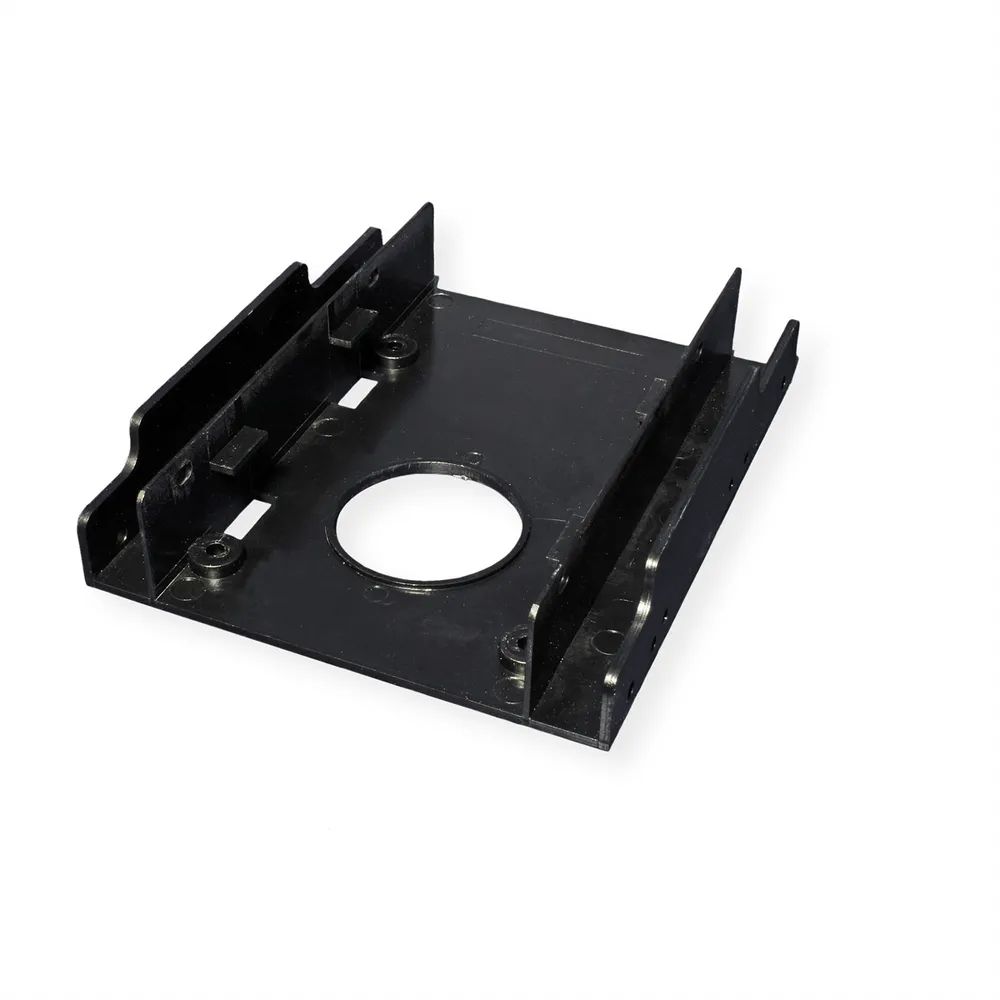 ROLINE Montageadapter, 3,5 Zoll Rahmen für 2x 2.5 HDD, schwarz