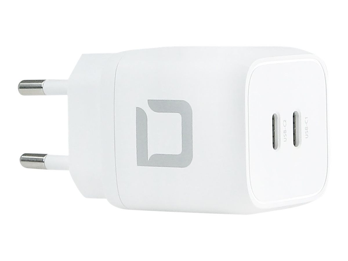 Dicota Comfort - Netzteil - 45 Watt - 2.5 A - PD 3.0 - 2 Ausgabeanschlussstellen (24 pin USB-C)