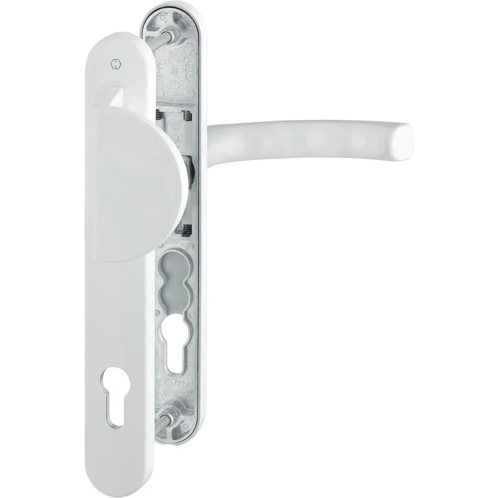 Hoppe Wechselgarnitur LIÈGE - Schmalschild 36 mm, Griffplatte, 67-72, weiß