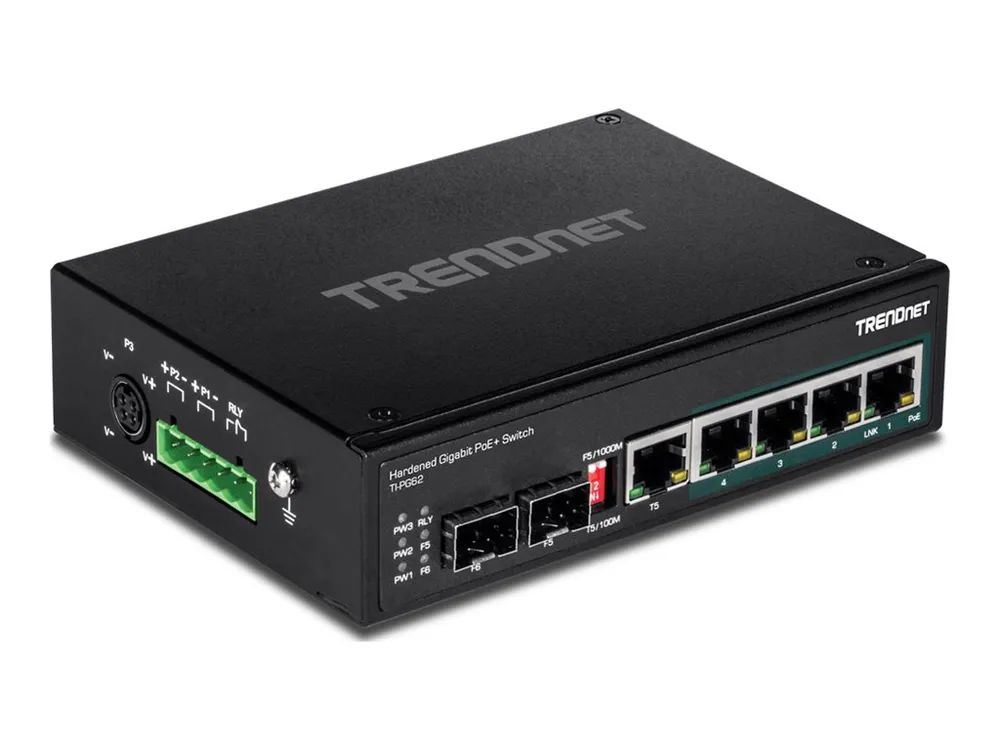 TRENDnet TI-PG62 - Switch - unmanaged - 4 x 10/100/1000 (PoE+)