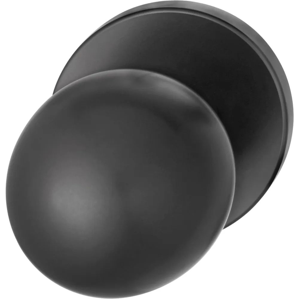 FSB Türknopf 23 0802 03600 FH-AGL fest auf Rosette,Aluminium schwarz matt
