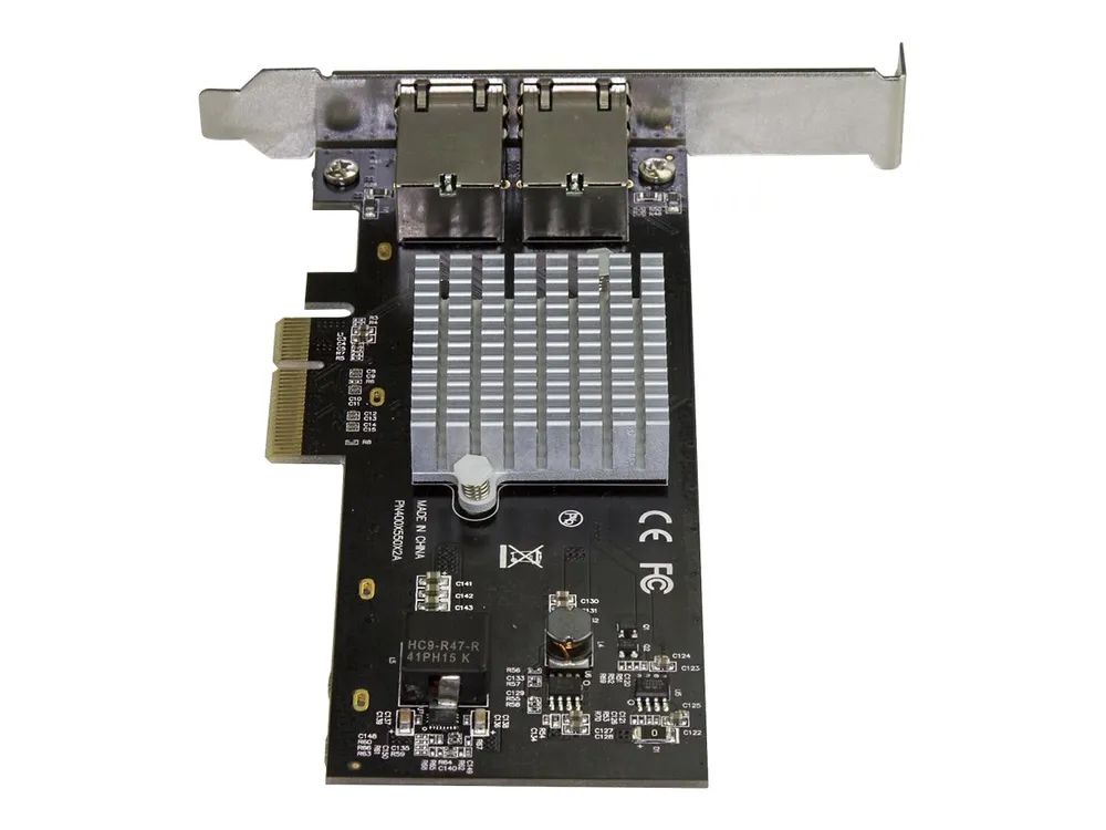 StarTech.com Dual Port 10G PCIe Netzwerk Karte - Intel-X550AT 10GBASE-T & NBASE-T PCI Express Netzwerk karte 10/5/2.5/1GbE Multi Gigabit Ethernet, 5 Geschwindigkeiten NIC LAN Karte (ST10GPEXNDPI)