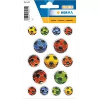 HERMA Sticker MAGIC Bunte FUSSBÄlle geprÄgt