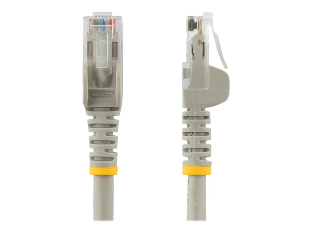 StarTech.com 50cm Cat6 Gigabit Snagless Patchkabel - RJ45 UTP Netzwerkkabel mit Schutzmanschette - Cat 6 Kabel - Grau - Patch-Kabel - RJ-45 (M)