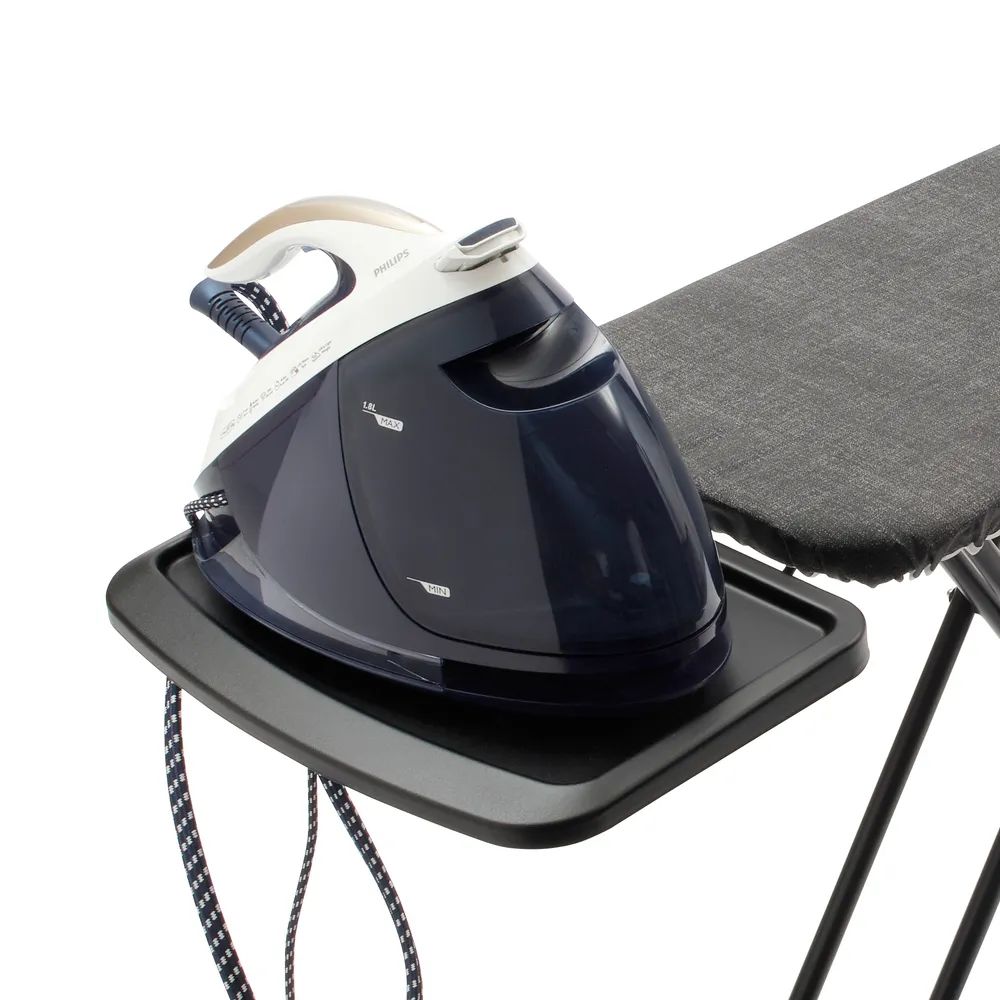Brabantia Bügeltisch B, 124x38cm, Dst-Ablage Solid - Titan Oval