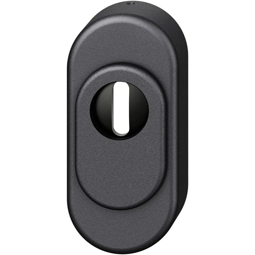 FSB Sicherheitsrosette 73 3249 oval PZ mit Kernziehschutz, Aluminium schwarz