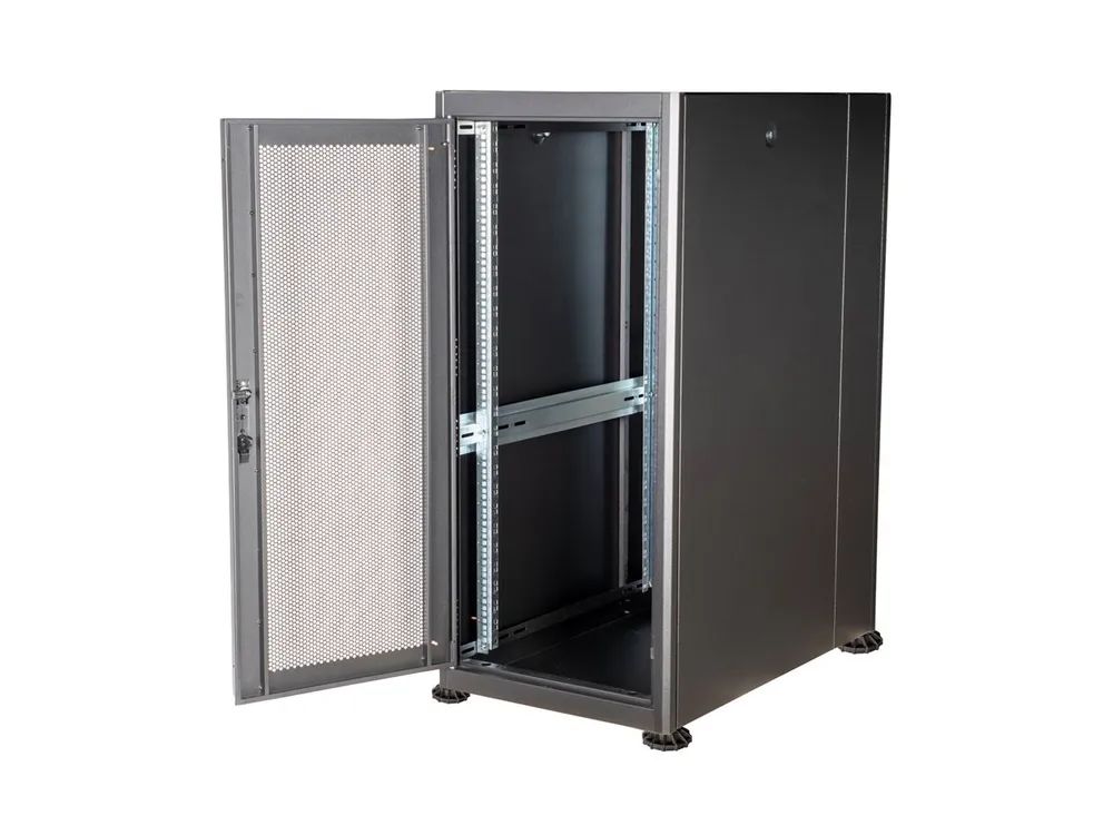 ROLINE Basic - Schrank Netzwerkschrank - perforierte Tür, 600x1000 BxT - RAL 9005, Jet Black - 26U - 48.3 cm (19")