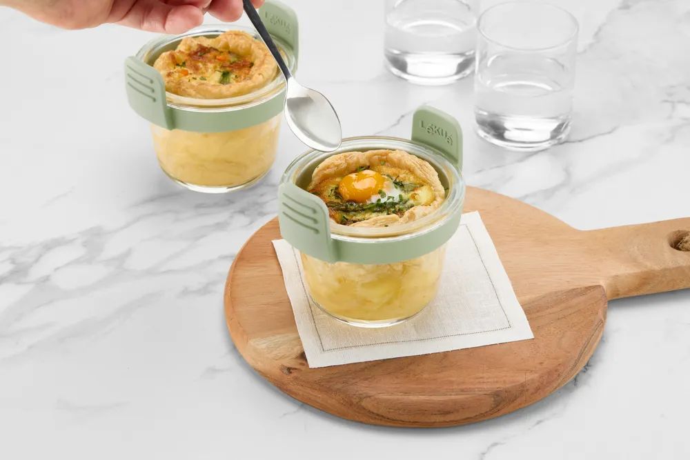 Lékué Mini-Gläser für Heißluftfritteuse - Transparent