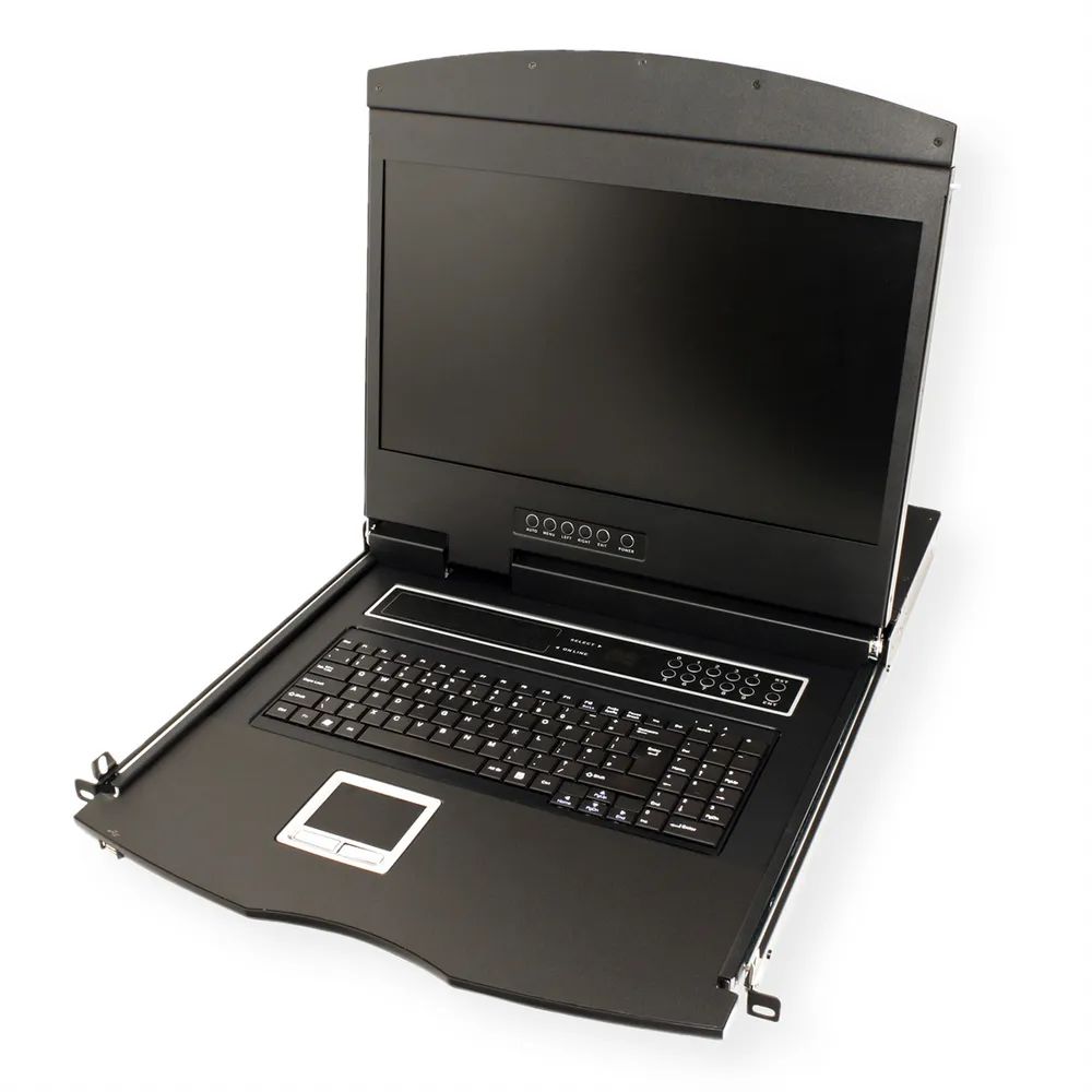VALUE 19-Zoll-KVM-Switch, 8-Port, 48 cm (19") TFT (16:9), VGA, USB, DE-Layout