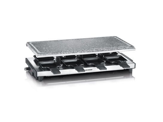 Severin RACLETTE 8PFÄNNCHEN 1400W / SEVERI RG 2374 STEINPL. SW 237400 Open-Box