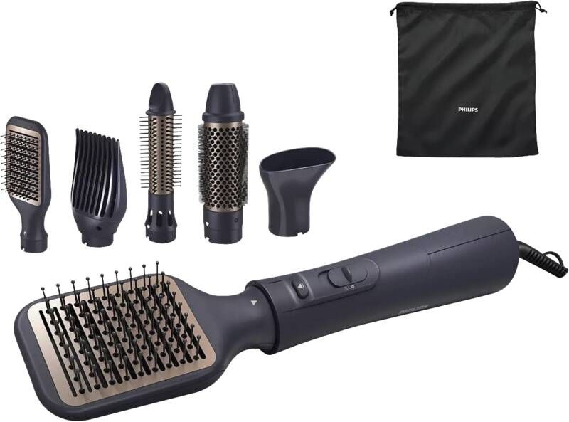 Philips 5000 series BHA530/00 AirStyler - Haar-Styling-Set - Warm - Tasten - Schwarz - Aufhängungshaken - 2 m