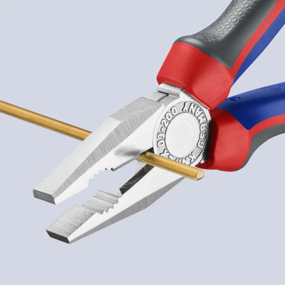 KNIPEX Kombizange mit Comfort-Griffen verchromt 200 mm