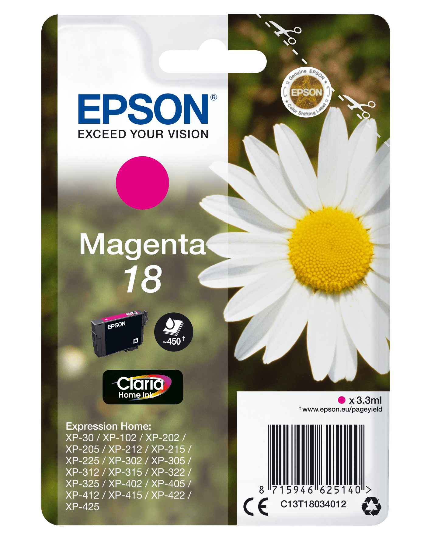 Epson 18 - 3.3 ml - Magenta - Original - Tintenpatrone