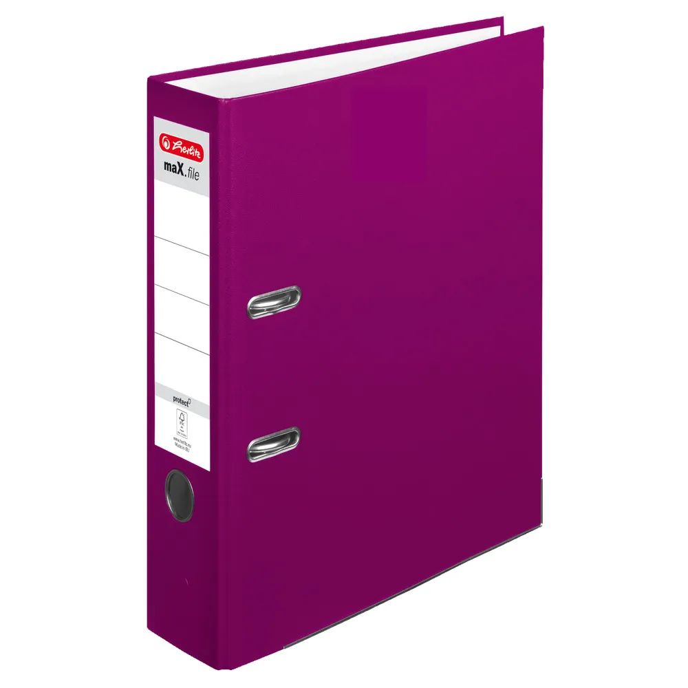 herlitz Ordner maX.file protect A4 8cm brombeer