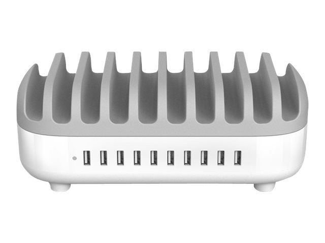 Compulocks 10 Ports USB Charging Dock Station With EU Plug - Ladestation - 120 Watt - 2.4 A - 10 Ausgabeanschlussstellen (USB)