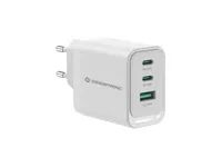 Conceptronic ALTHEA21W65 3-Port 65W GaN USB PD Charger USB-C x 2 USB-a 1 QC 3.0 PPS 3