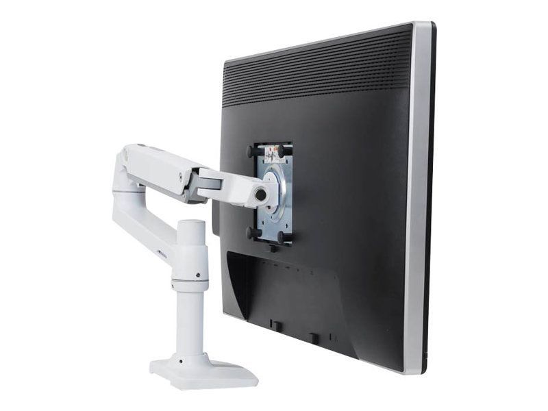 Ergotron LX - Befestigungskit (Gelenkarm, Spannbefestigung für Tisch, Stange, Erweiterungshalterung) - für LCD-Display - Aluminium, Stahl - weiß - Bildschirmgröße: bis zu 86,4 cm (bis zu 34 Zoll)