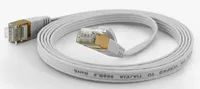 WANTEC Flaches CAT6A FTP Patchkabel - 0,2 m - Cat6a - F/UTP (FTP) - RJ-45 - RJ-45 - Weiß