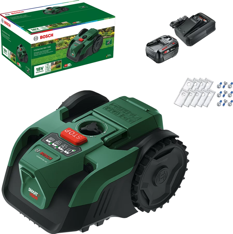 Bosch  VISIMOW18V-100 Akku-Mähroboter mit Zubehör - bis 100m²