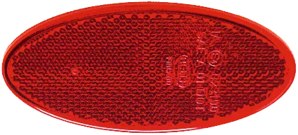 Hella Rückstrahler oval rot selbstklebend