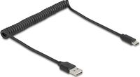 Delock 90133, 0,8 m, USB A, USB A, USB 2.0, 480 Gbit/s, Schwarz - DeLOCK 90133. Kabellänge: 0,8 m. Anschluss 1: USB A