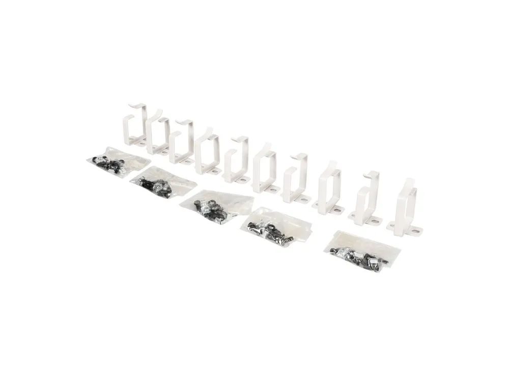 ROLINE Kabelverwaltungsklammer - 44 x 60 mm - RAL 7035, Hellgrau (Packung mit 10 Stück)