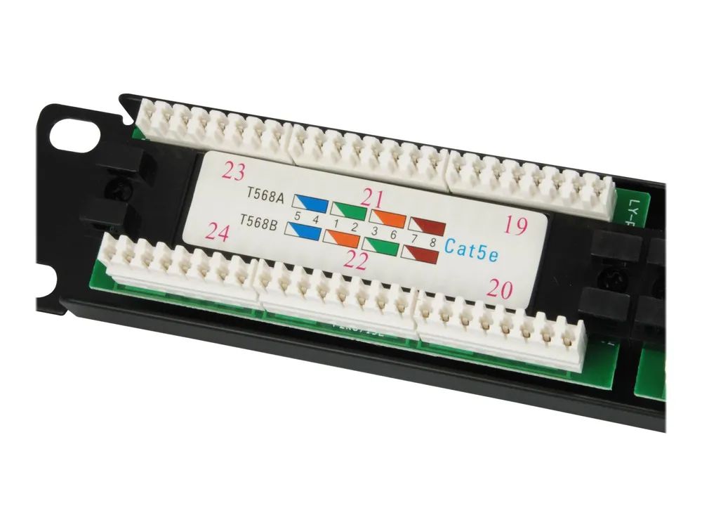 Equip Pro - Patch Panel - CAT 5e - RJ-45 X 24 - Schwarz - 1U - 48.3 cm (19")