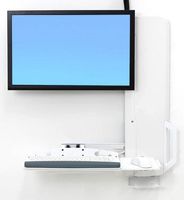 Ergotron Sit-Stand Vertical Lift, High Traffic Area - Befestigungskit (Wandmontage, Handgelenkkissen, Maushalterung, vertikale Verstellschiene, Tastatur-Tablett)