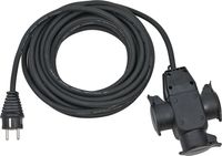 Brennenstuhl 1167810301 - 10 m - 3 AC-Ausgänge - Outdoor - IP44 - Gummi - Schwarz