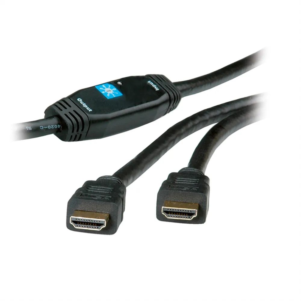 ROLINE HDMI High Speed Kabel, mit Repeater, 30 m