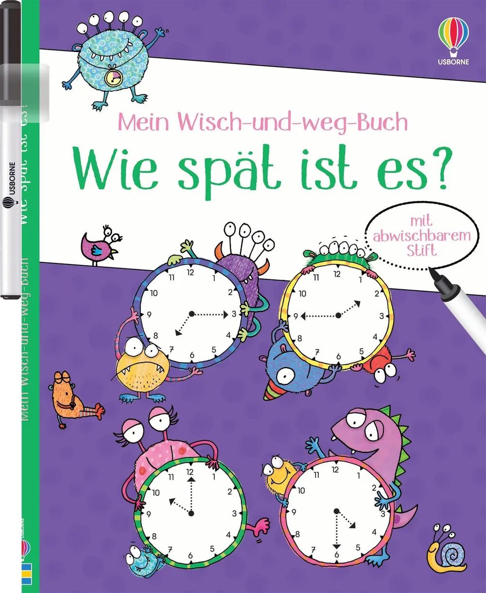 dtv Verlagsgesellschaft mbH & Co.KG Mein Wisch-und-weg-Buch: Wie spät ist es