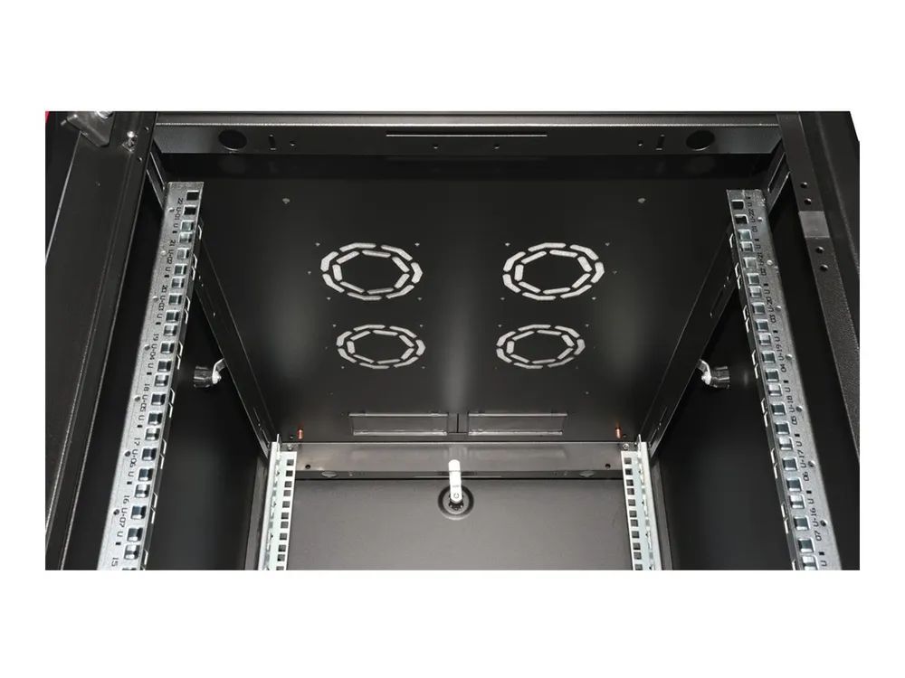 ROLINE Basic - Schrank Netzwerkschrank - Glas Tür, 600x800 BxT - RAL 9005, Jet Black - 22U - 48.3 cm (19")