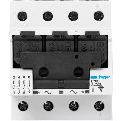 Hager D02-LASTTRENNSCHSCH. 3P+N 63A / HAGER L76U