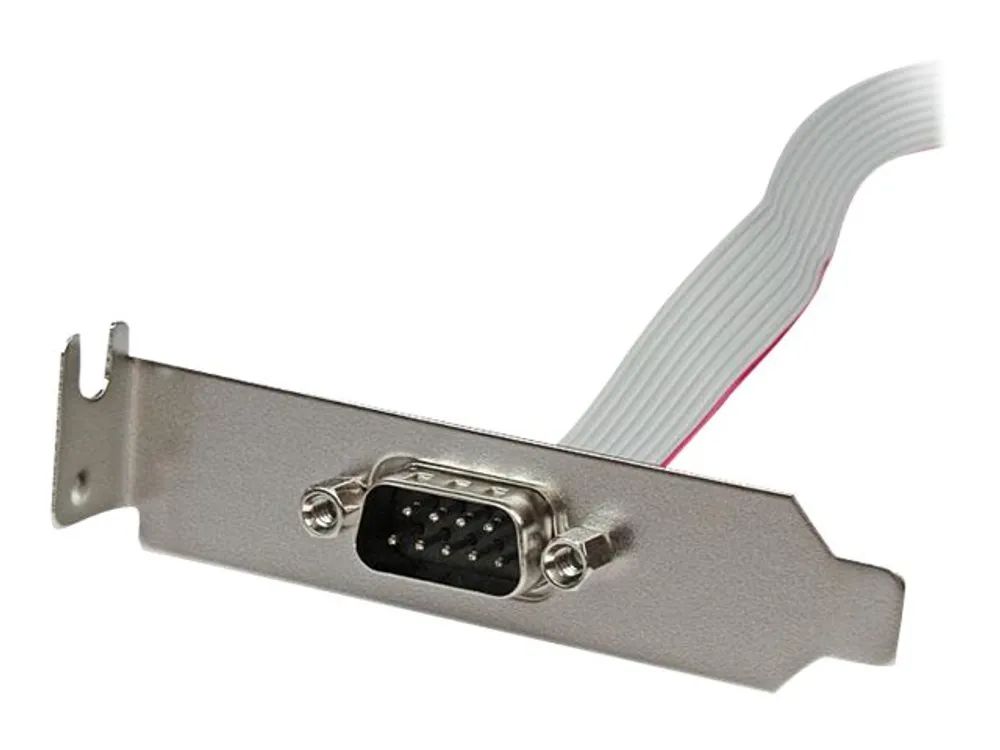 StarTech.com 1 Port Seriell DB9 Slotblech mit 10 Pin Pinheader Kabel 40cm - Low Profile - Serielles Bedienfeld - DB-9 (M)