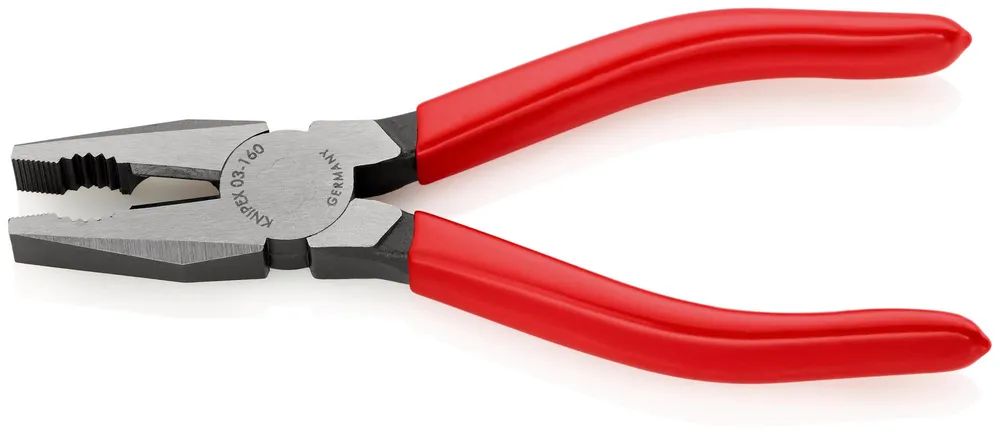 KNIPEX Kombizange mit Kunststoff überzogen schwarz atramentiert 160 mm
