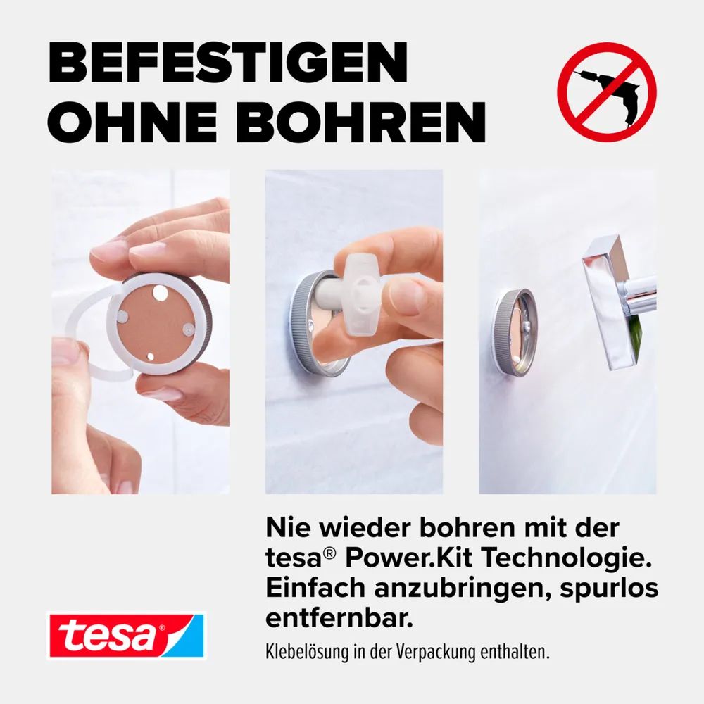 tesa® EKKRO Handtuchhaken, verchromt