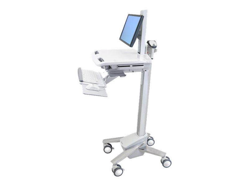 Ergotron sv40 - Wagen - Konstante Krafttechnologie - für LCD-Display / PC-Ausrüstung - mit LCD-Drehpunkt - verriegelbar - medizinisch - Aluminium, verzinker Stahl, hochwertiger Kunststoff - Grau, weiß, Polished Aluminum - Bildschirmgröße: bis zu 61 c