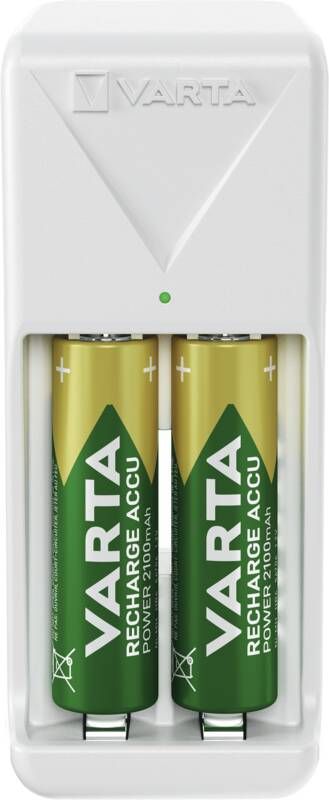 Varta Stecker-Ladegerät Mini Charger 2x AA 56706 2100mAh
