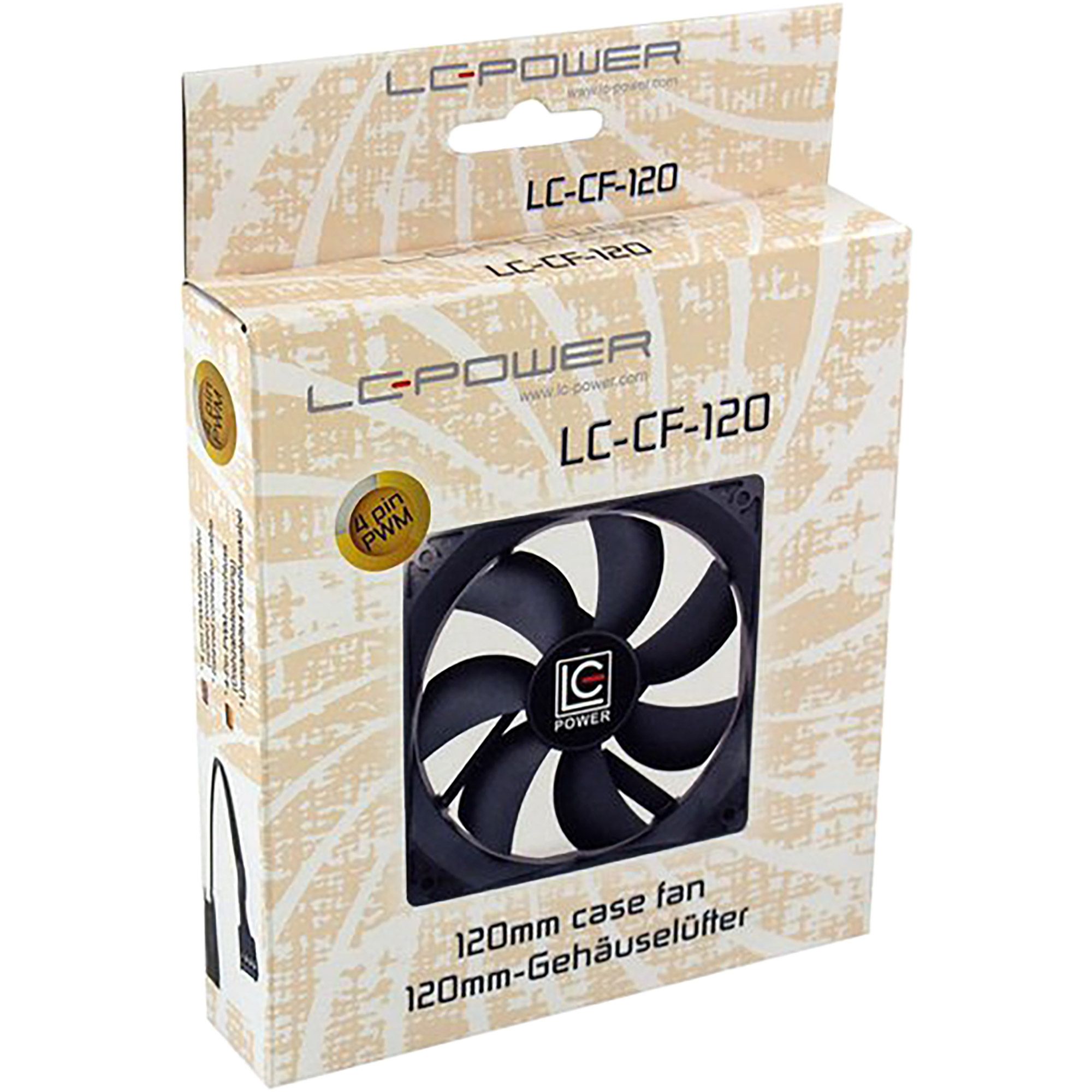 LC-Power Gehäuselüfter - 120 mm - Schwarz