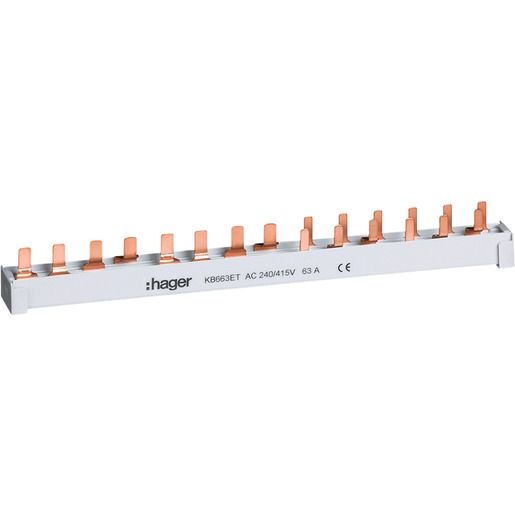 Hager PHASENSCHIENE 10²,4P,63AA / HAGER KB663ET