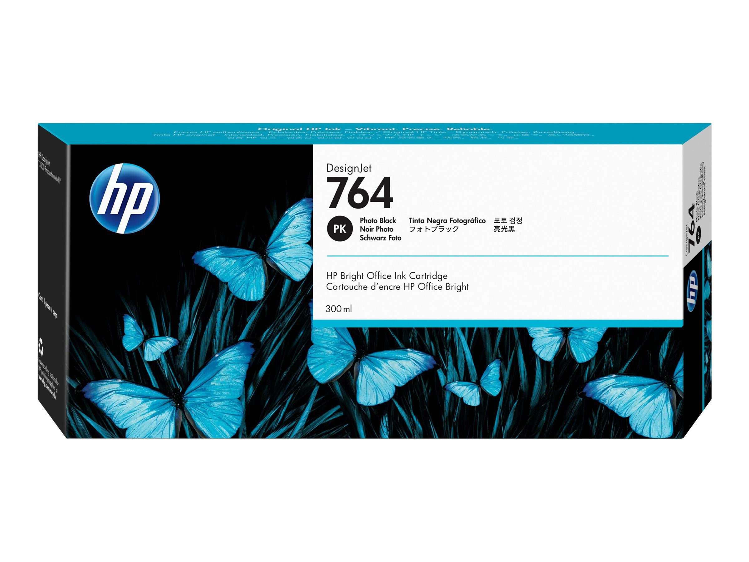 HP 764 - 300 ml - Photo schwarz - original -