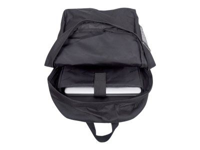 Manhattan Knappack Backpack 15.6", Black, LOW COST, Lightweight, Internal Laptop Sleeve, Accessories Pocket, Padded Adjustable Shoulder Straps, Water Bottle Holder, Three Year Warranty - Notebook-Rucksack - 39.6 cm (15.6")